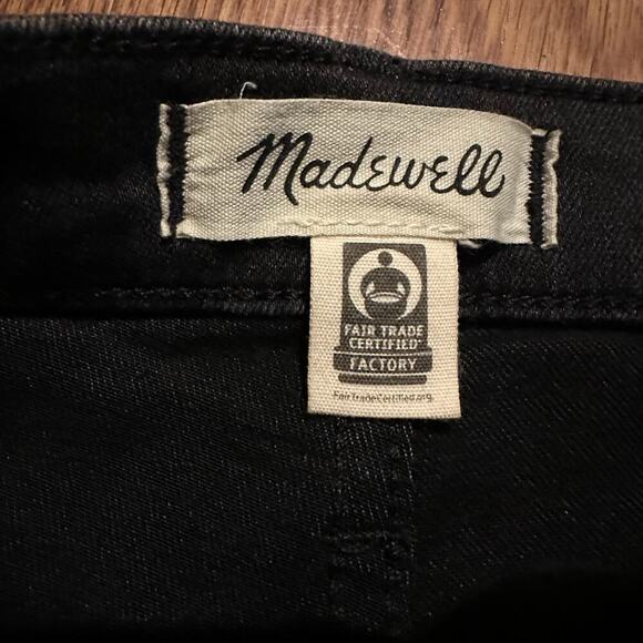 Madewell black THE ROADTRIPPER SKINNY FLARE Jeans size 27 cotton blend - Picture 6 of 11